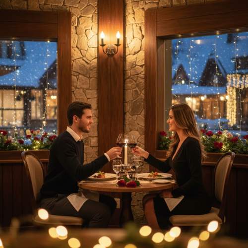 Jantar romântico à luz de velas em Gramado para lua de mel