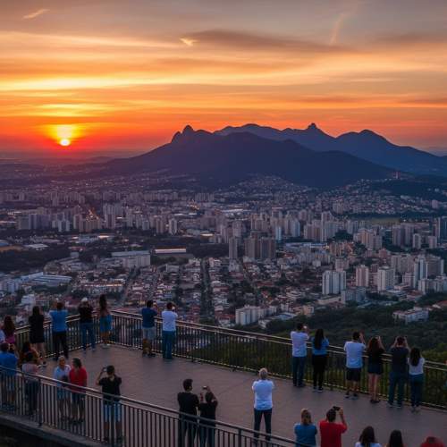 Pôr do sol no Mirante do Mangabeiras